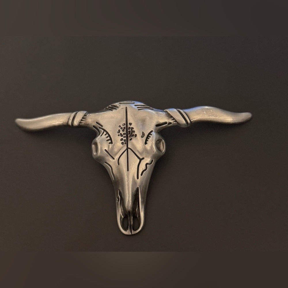 Western Silver Metal Belt Buckle